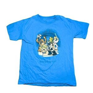 Disney Star Wars Kids Bright Blue Graphic‎ Tee Size M